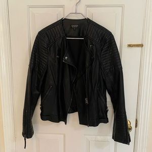 TopShop Black leather moto jacket